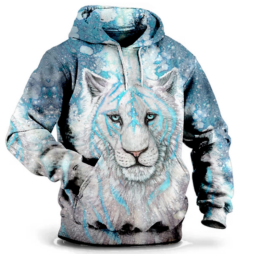 Per uomo Lupo Stampa 3D Felpa con Cappuccio Felpa con cappuccio Felpe con cappuccio Manica Lunga Felpa con cappuccio Con Cappuccio Moda Vacanza Lavoro Abbigliamento quotidiano Grigio verde Bianco e del 2025 a $13.99 –P9