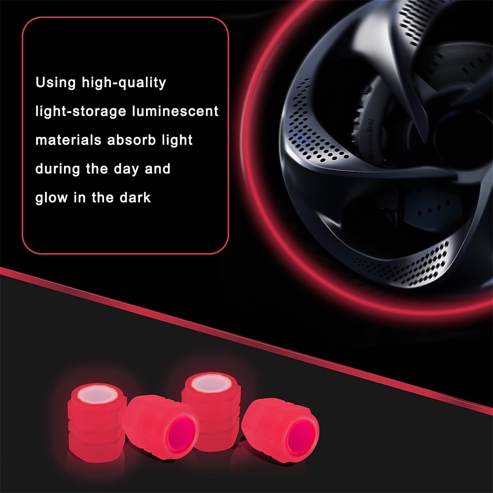 8 PCS Luminous Wheels Cap Tire Valve Stem Glow Luminous at Night Air Caps Cover Fluorescent Illuminated Auto Car Wheel Valve Stem Caps Cover for SUV Motorcycles Truck Vehicle 2025 - $15.99 –P11