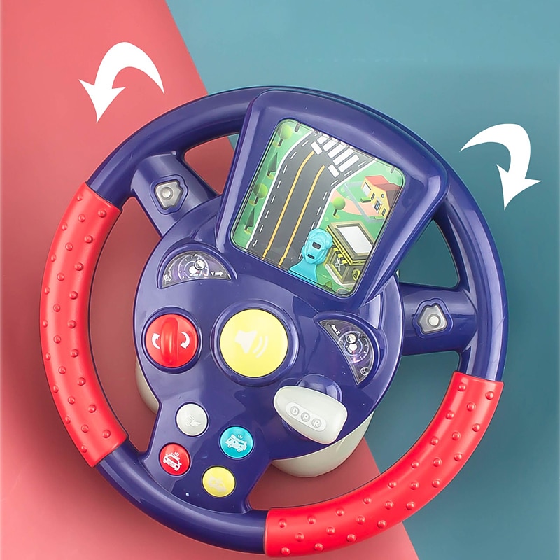 Kindersimulation Lenkrad elektrisches Spielzeug Beifahrer Fahrzeugsimulator  frühe Bildung pädagogisches Kinderspielzeug 2024 - $36.99