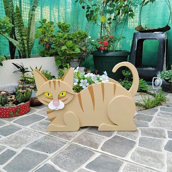 fioriere da giardino, simpatica fioriera a forma di animale di cartone animato a forma di cane gatto, fioriera succulenta per piante viventi o artificiali per balcone di casa, decorazione da giardino del 2025 a $20.99 –P3