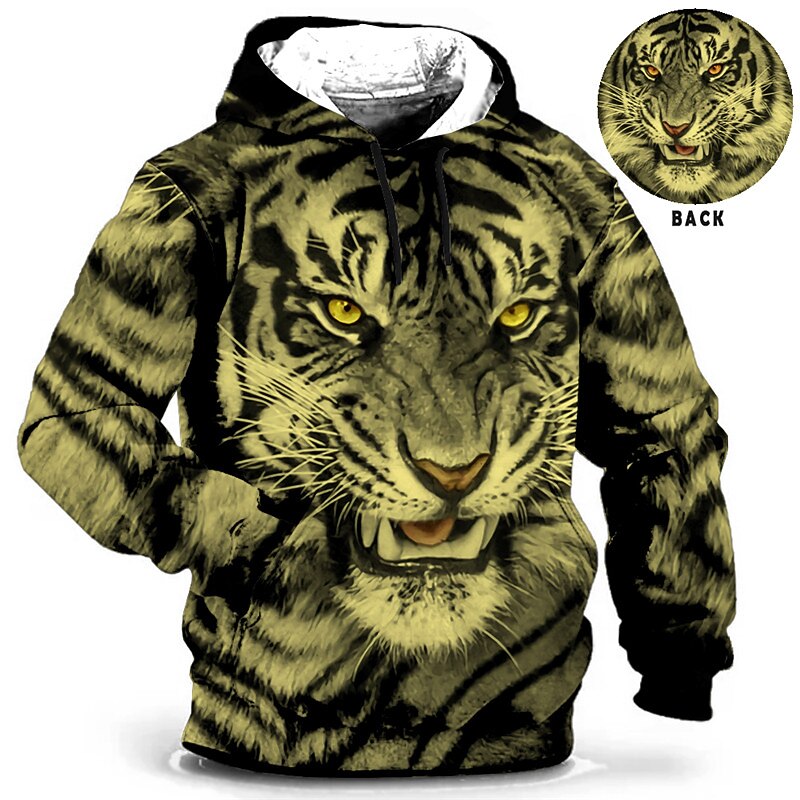 Men's Plus Size Pullover Hoodie Sweatshirt Big and Tall Animal Hooded Pocket Long Sleeve Spring &  Fall Fashion Streetwear Basic Comfortable Work Daily Wear Tops 2026 - $28.99 –P4