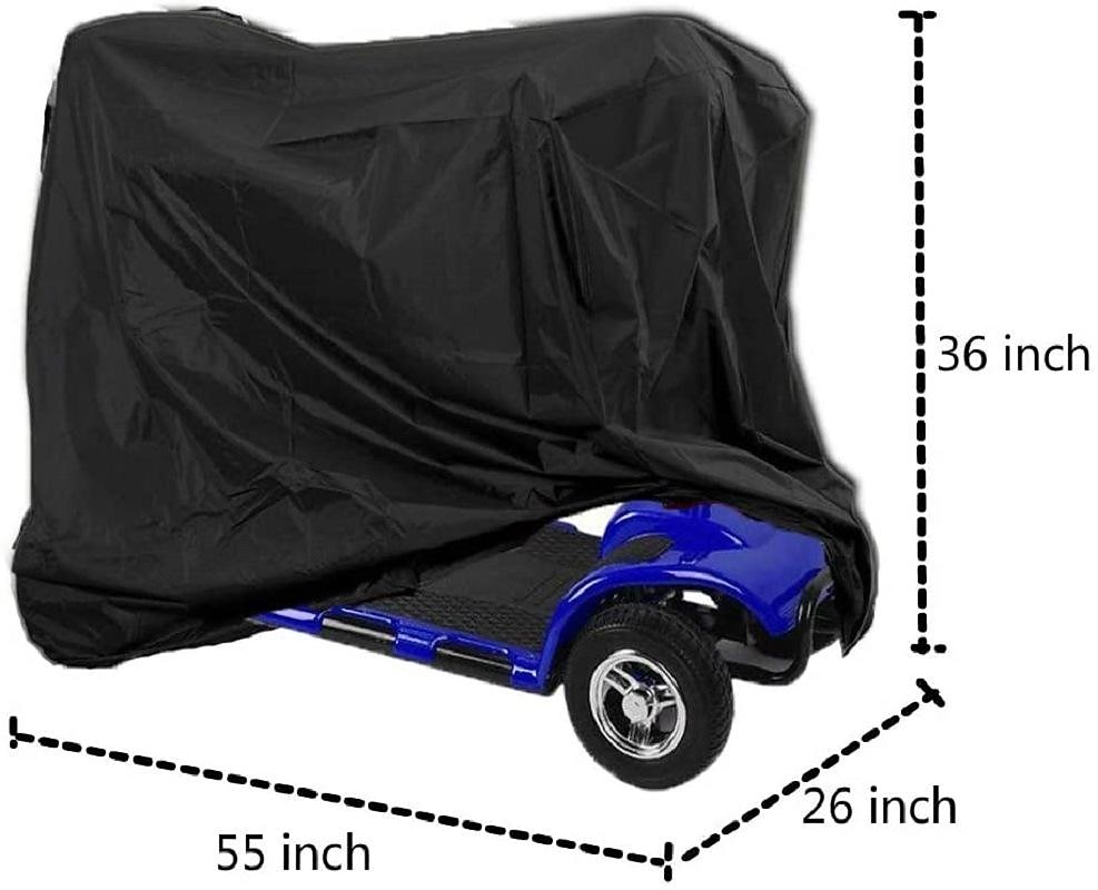 obal na uložení skútru pro mobilitu voděodolný, obal na uložení invalidního vozíku pro cestování 3&4 kola elektrická koloběžka 190t polyesterový taftový chránič proti prachu dešti slunce 2025 - $30.99 –P4