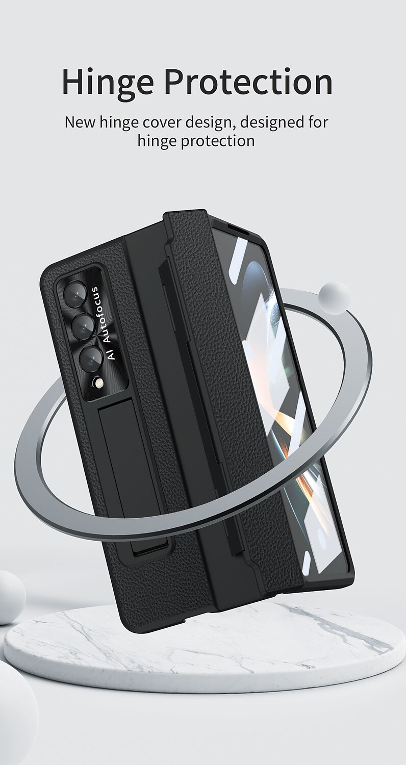 Чехол для телефона для Samsung Galaxy Z Fold 5 Z Fold 4 Z Fold 3 Flip бамперный флип полный корпус защитный однотонный ПК PU кожа 2025 - $36.99 –P5