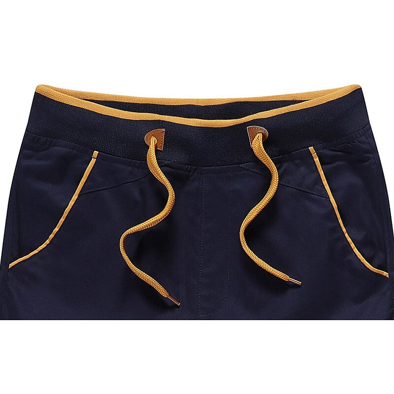 Men's Bermuda shorts Workout Shorts Golf Shorts Drawstring Elastic Waist Plain Outdoor Going out Cotton Blend Fashion Streetwear Red Sky Blue Micro-elastic 2025 - $16.49 –P9