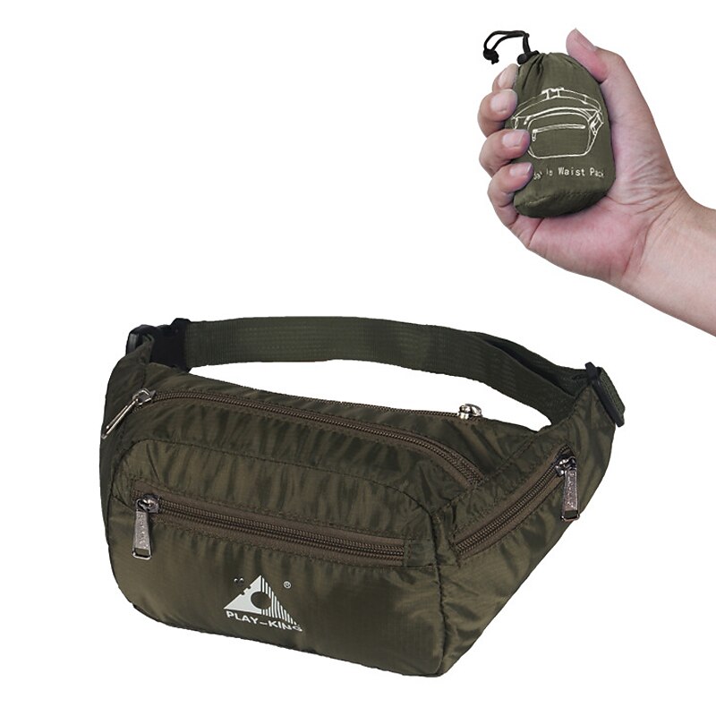 1-10 L Bolso de cintura Riñonera Cinturón Deportivo Resistente al Viento Resistente a la lluvia Transpirable Secado rápido Ligero Al aire libre Caza Pesca Senderismo Escalada Nailon Ejercito verde 2025 - $15.99 –P4
