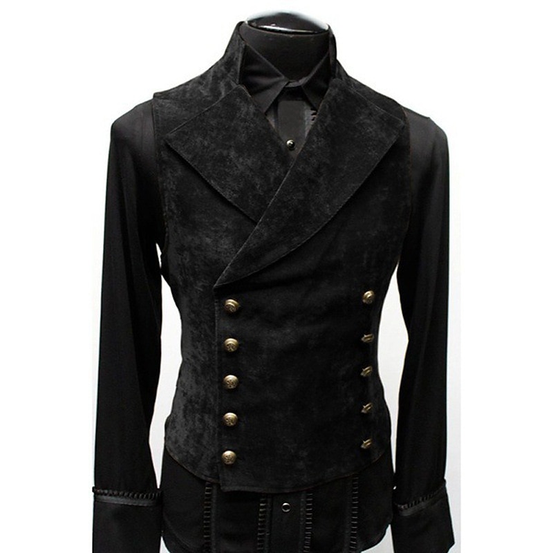 Retro Vintage Medieval Vest Ren Faire Prince Nobleman Men's Pirate Fantasy Masquerade Party / Evening Adults' Vest 2025 - GBP £25 –P1