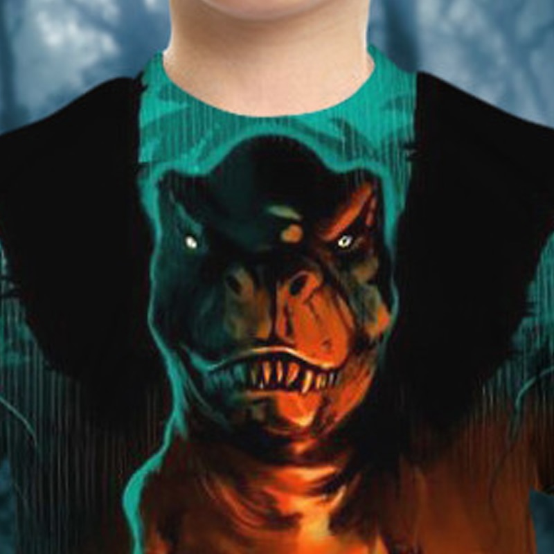Gyerekek Fiú Póló Tee Állat Dinoszaurus Rövid ujjú Crewneck Gyermek Top Hétköznapi 3D nyomtatás Menő Napi Nyár Rubin 3-12 év 2025 - $11.99 –P7