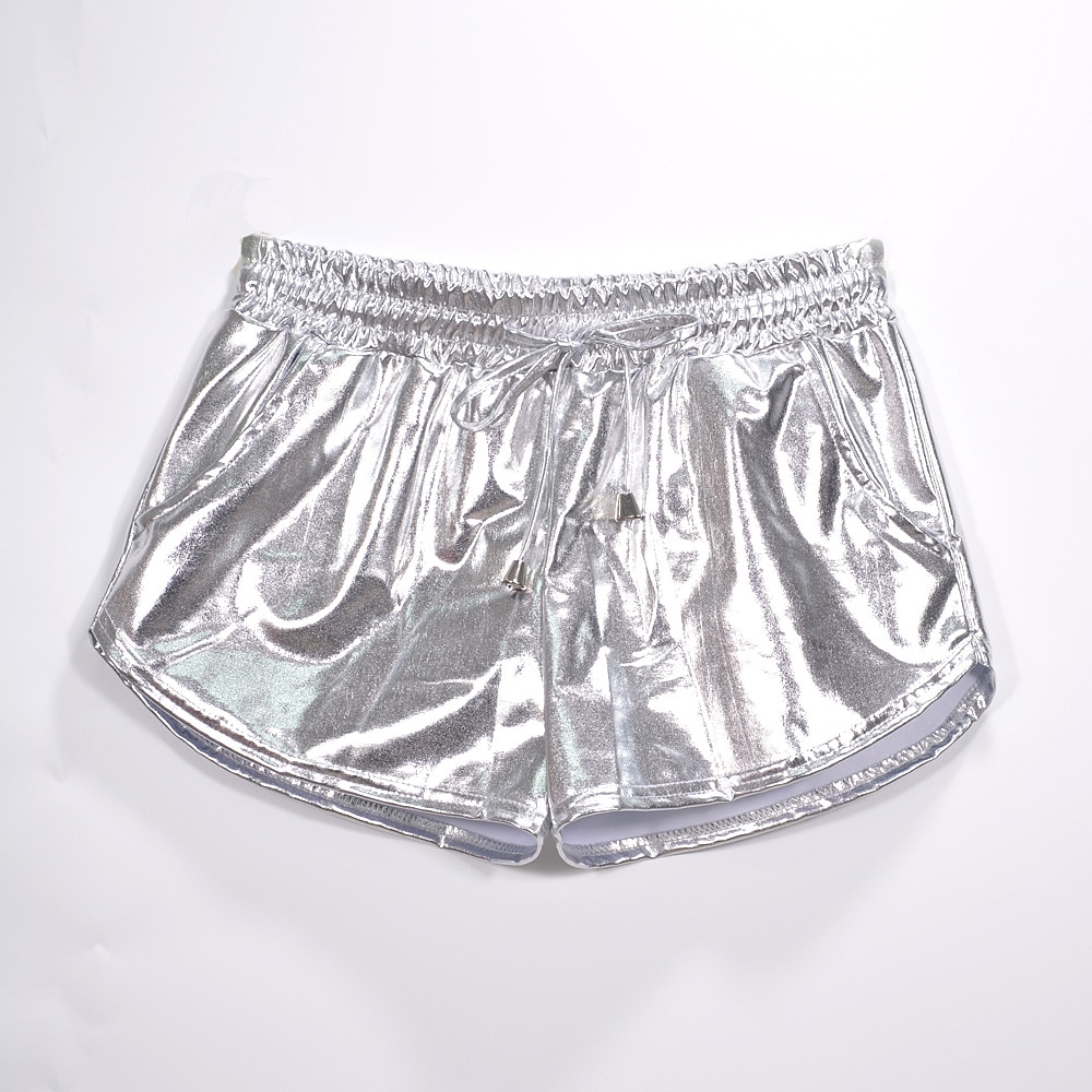 metallinen Jaren '80 Glanzend latex patent Korte broek PU-leer Dames Maskerade Feest Vrijgezellenfeest Prideparade Volwassenen Short 2025 - $22.99 –P6