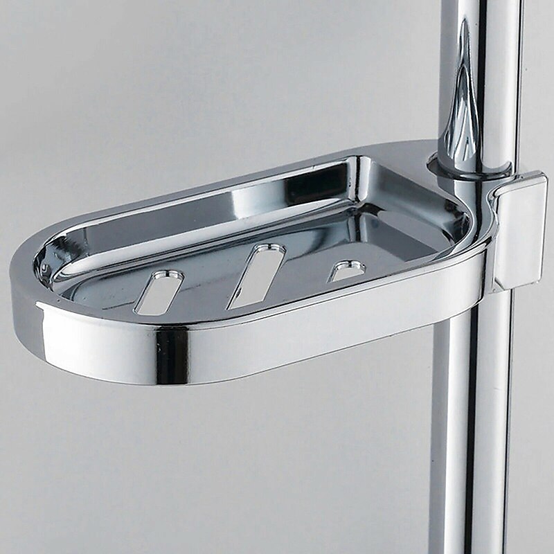 Shower Rail Soap Dish Box Soap Holder Soap Pallet Shower Rod Slide Bar ABS Chrome for Sliding Bar Bathroom Tray Soap Box Slide Bar Soap Dish Holder Replacement Soap Pallet 2025 - $9.99 –P7