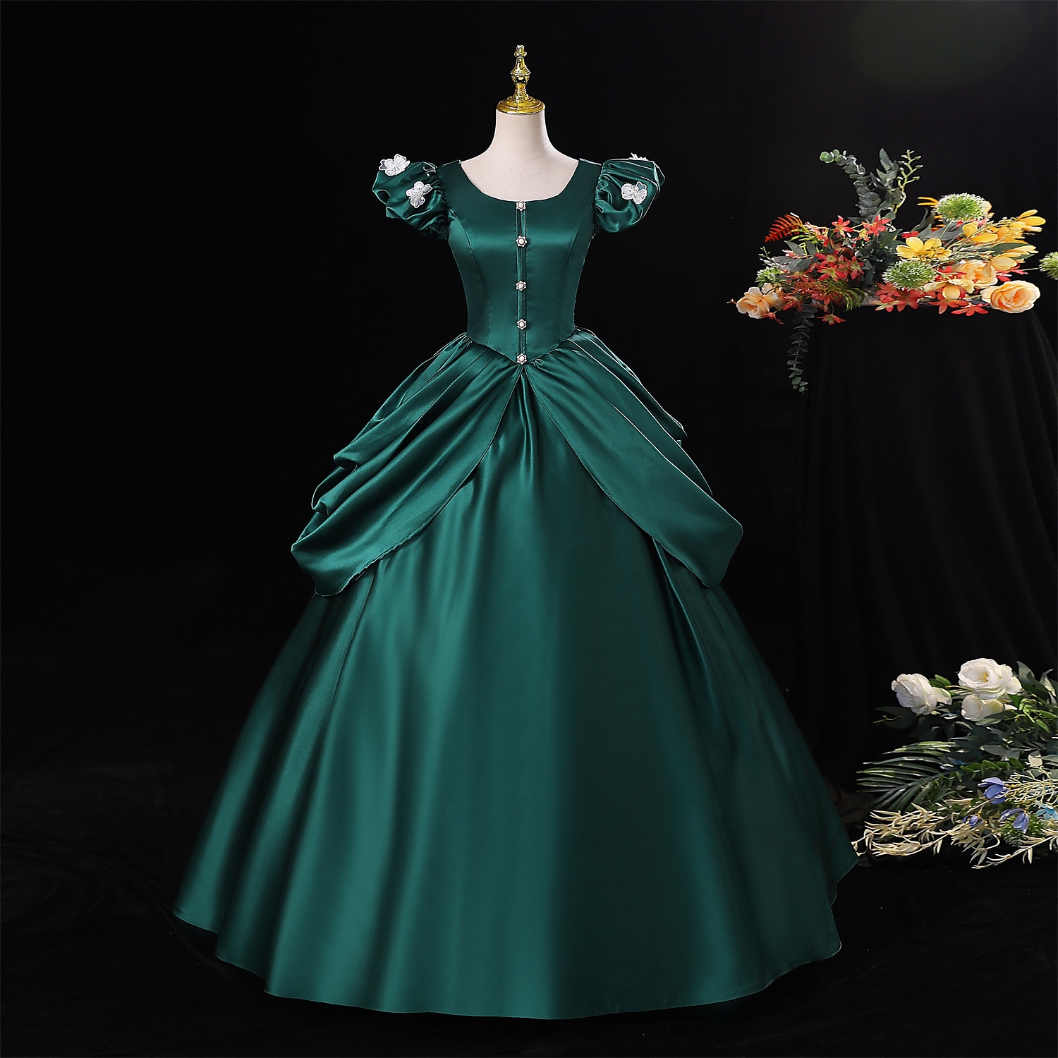 la meravigliosa signora maisel rococò abito medievale costume da festa in maschera costume da donna nero vintage cosplay festa in maschera halloween del 2026 a $151.99 –P6