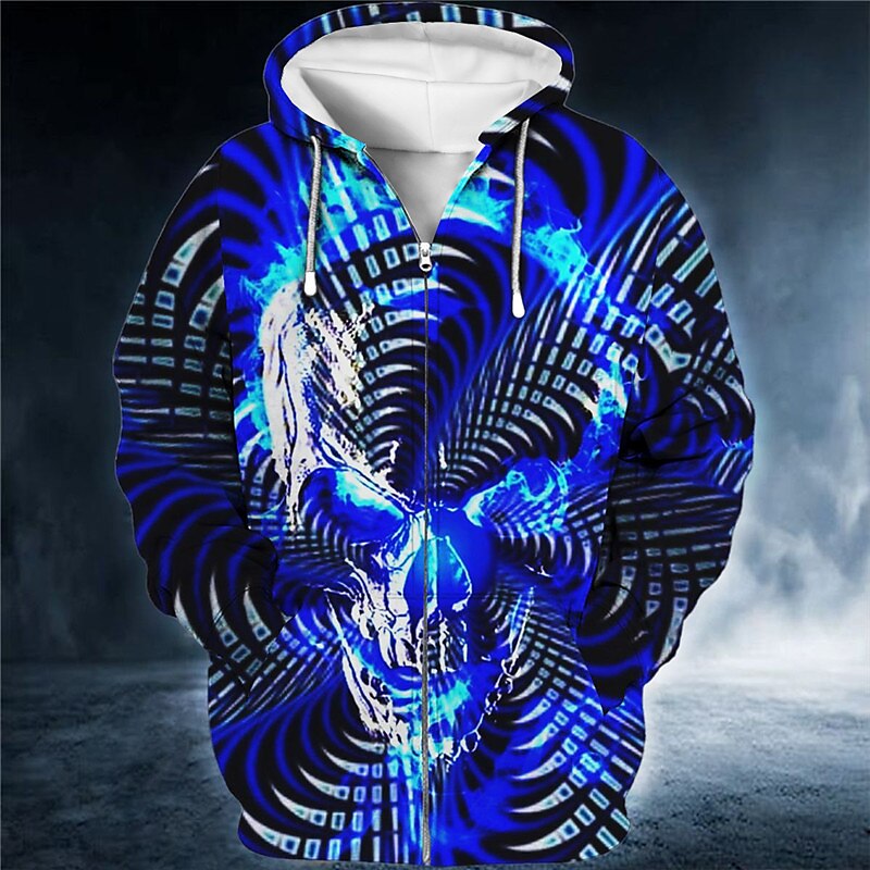 Voor heren 3D Print Grafische prints Trui met capuchon Hoodies Sweatshirt Hoodie met volledige rits Lange mouw Sweatshirt met capuchon Capuchon Streetwear 3D-afdrukken Sport & Outdoor Dagelijks Sport 2025 - $27.99 –P1