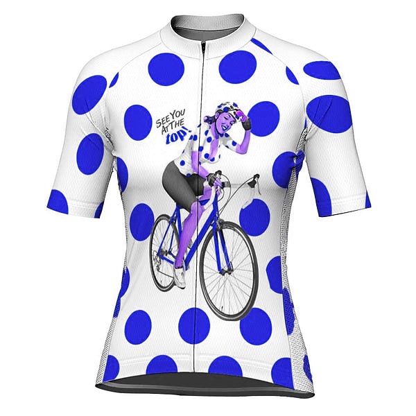 Mujer Maillot de Ciclismo Graphic A Lunares Gracioso Manga Corta Bicicleta Maillot Camiseta con 3 bolsillos traseros MTB Bicicleta Montaña Ciclismo Carretera Secado rápido Bandas Reflectantes 2026 - $30.99 –P4