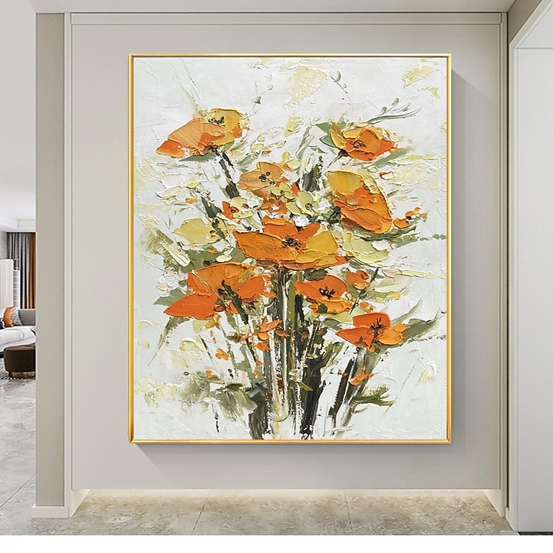 Handmade Hand Painted Oil Painting Wall Modern Fashion Abstract Flower Canvas Painting Home Decoration Decor Rolled Canvas Paingtings 2026 - $139.99 –P10