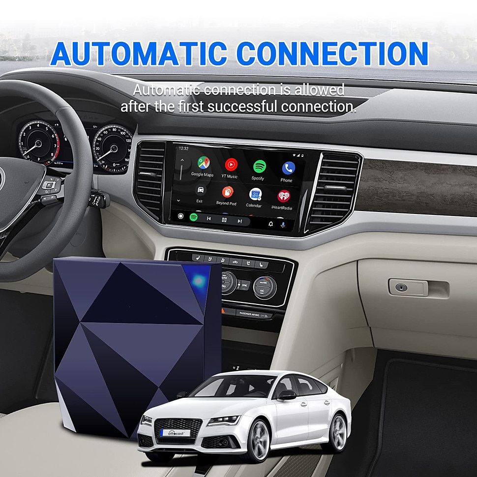 OTTOCAST Wireless Android Auto Adapter for Factory Wired Android Auto Cars A2Air Adapter 5G WiFi Bluetooth Plug and Play 2023 - £ 66 –P9
