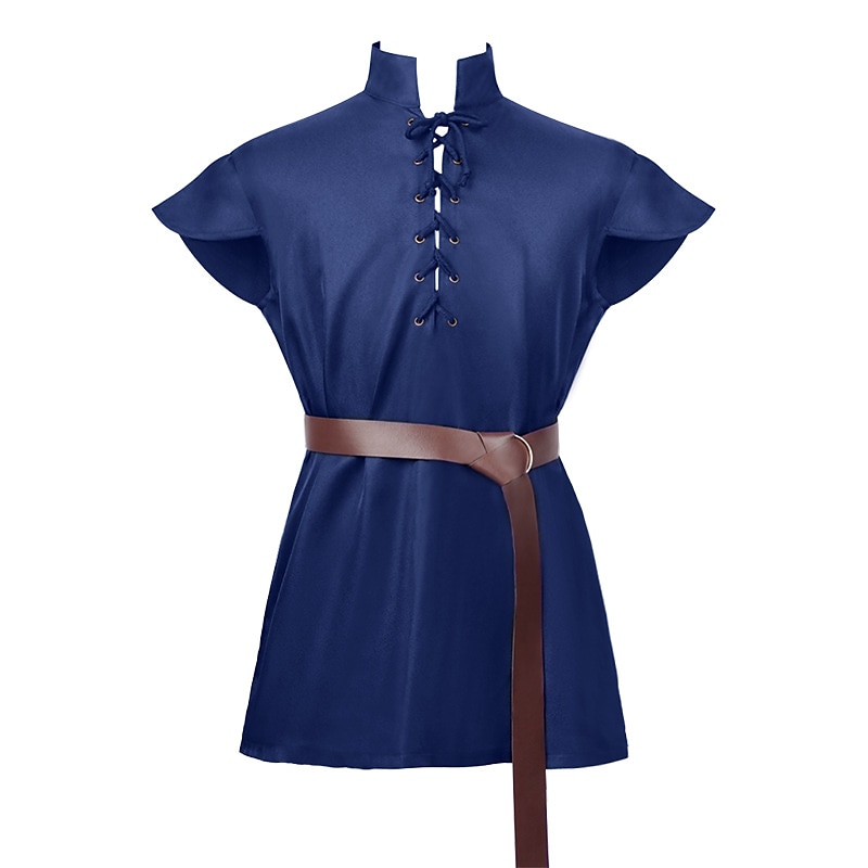 Retro Antiguo Medieval siglo 17 Blusa / Falda Traje de cosplay Baile de Máscaras Pirata Guerrero Vikingo Disfraz Hombre Vikingo Fantasía Víspera de Todos los Santos Carnaval Mascarada Evento / Fiesta 2026 - $27.99 –P7