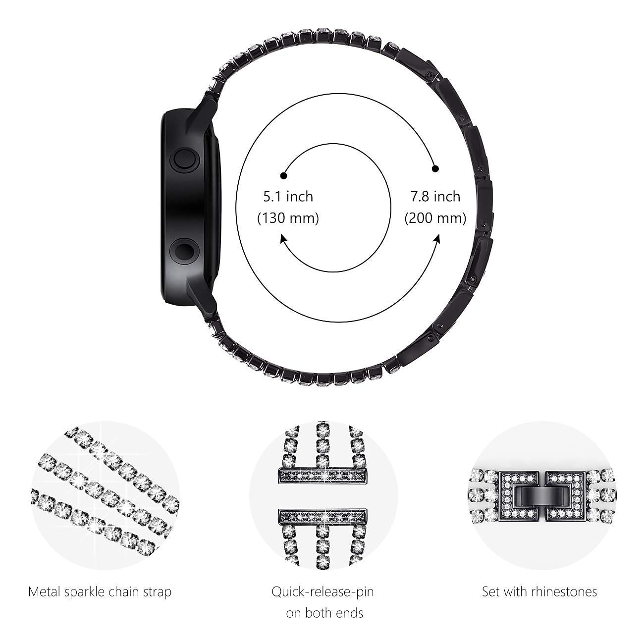 Cinturino per orologio  per Samsung Watch 7/6/5/4 40/44mm, Galaxy Watch 5 Pro 45mm, Galaxy Watch 6/4 Classic 42/46/43/47mm, Watch 3, Active 2, Gear S3 S2 Acciaio inossidabile Sostituzione Cinghia del 2026 a $21.99 –P6
