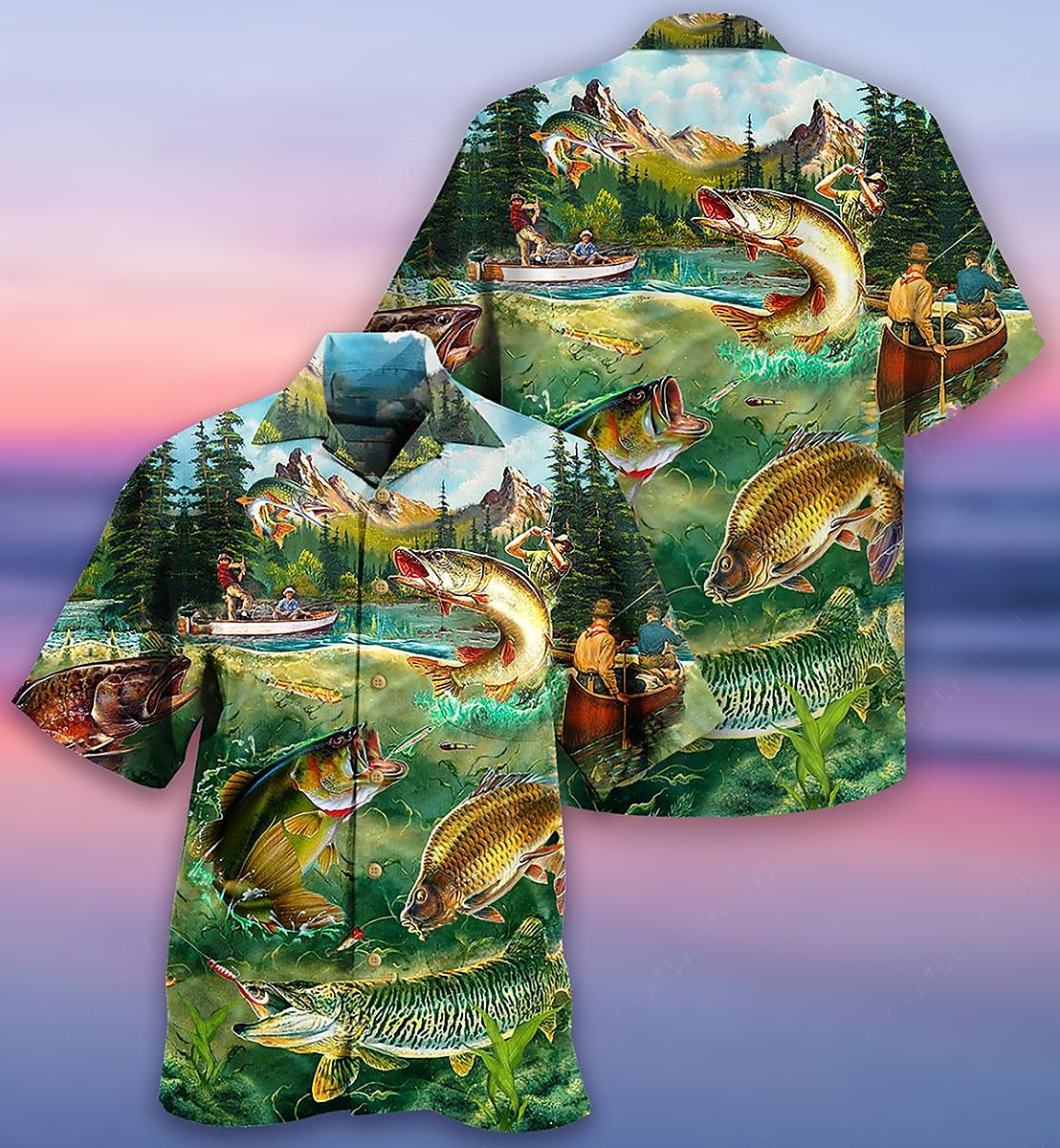 Men's Shirt Summer Hawaiian Shirt Graphic Prints Fish Turndown