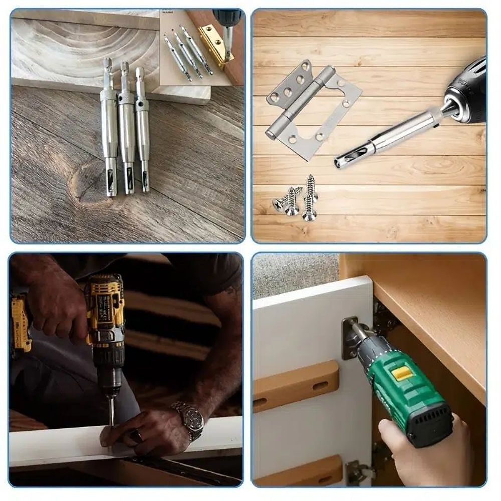 Serratura 8 pezzi&amp; Set Di Punte Per Cerniera Autocentrante Foro Pilota HSS Attacco Esagonale Utensile Per Legno Seghe A Tazza Fai Da Te Prezzo All'ingrosso del 2025 a $24.99 –P2