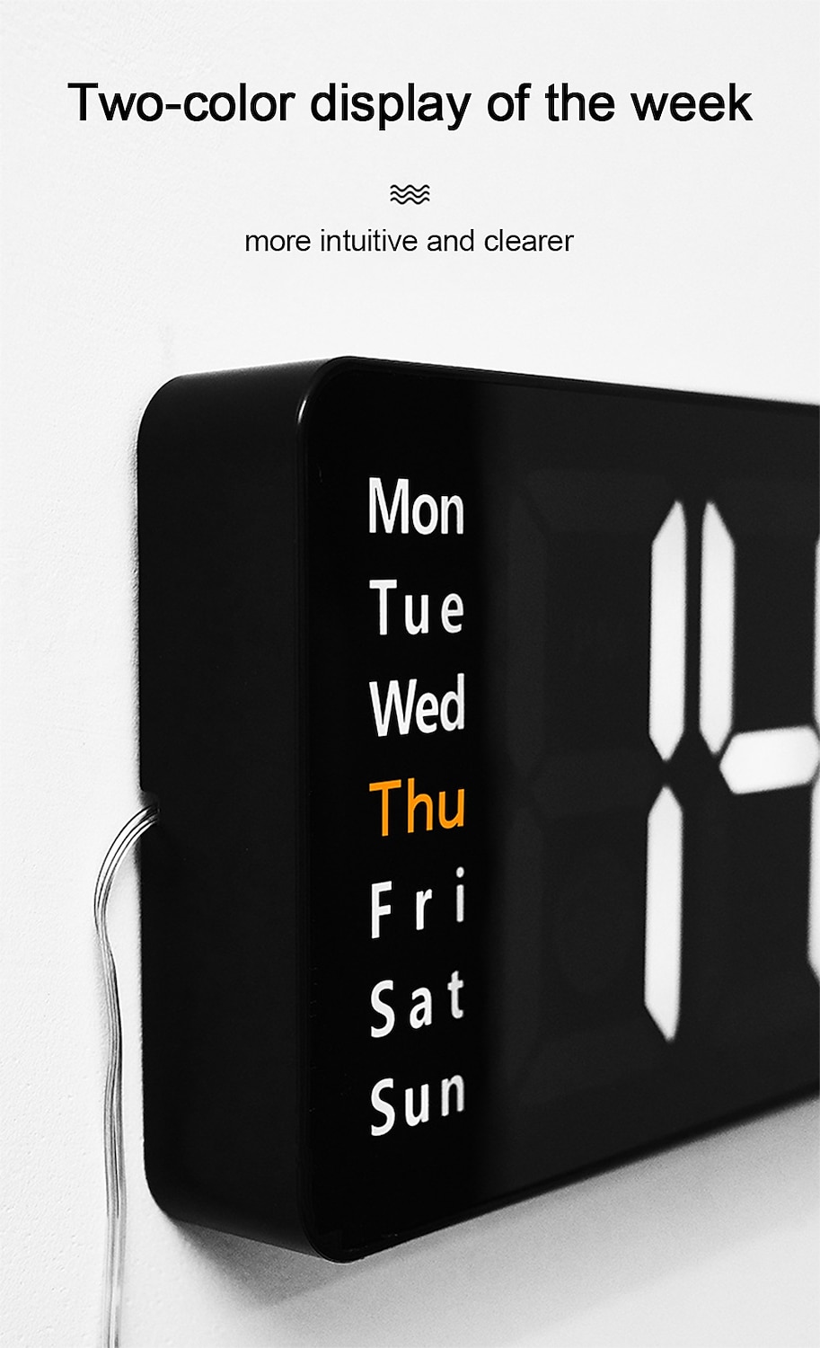 grote digitale wandklok afstandsbediening temp datum week display power off geheugen tafelklok wandgemonteerde dubbele alarmen led klokken 2025 - $81.99 –P4
