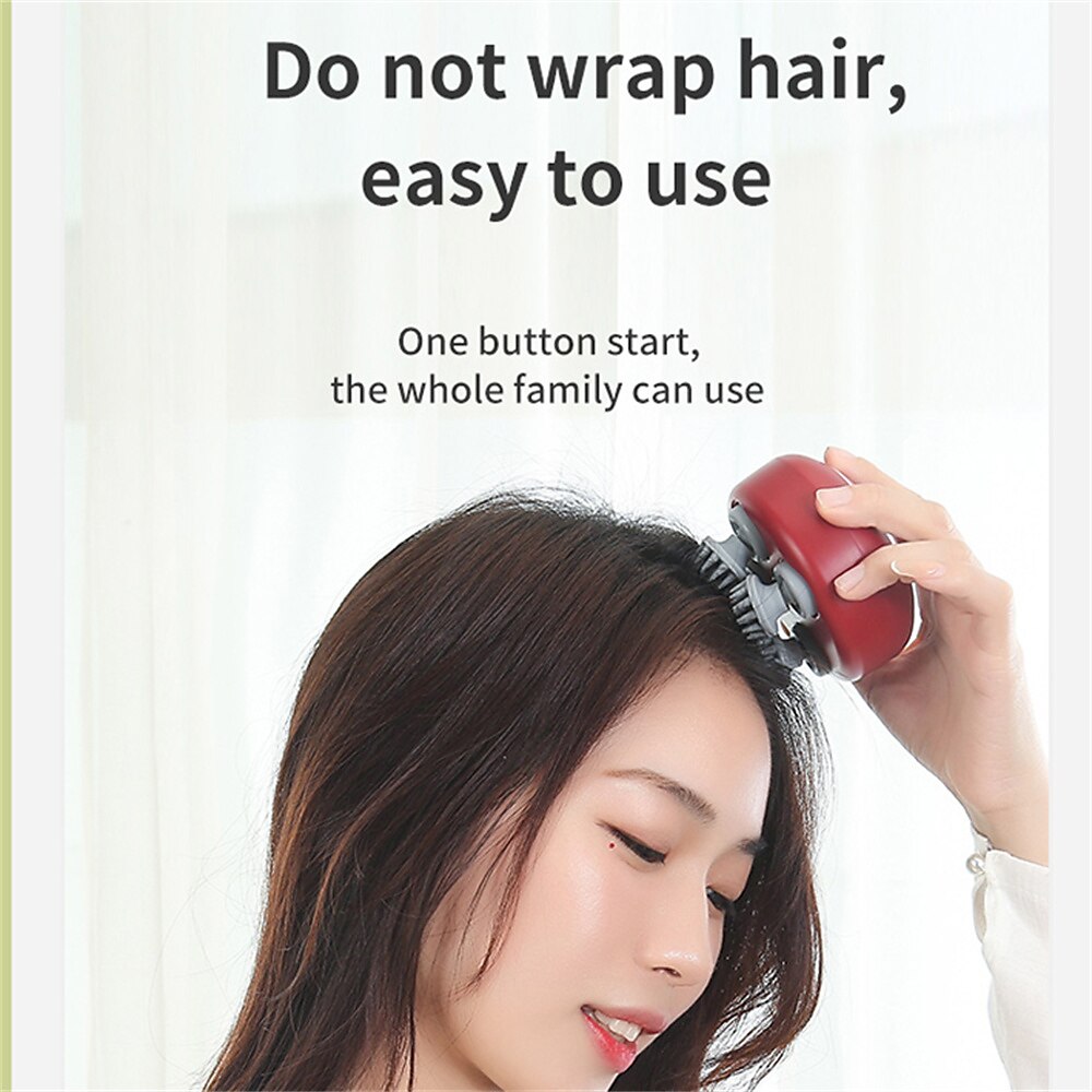 Electric Scalp Massager With Red Light and Vibration Heated Handheld Head Massager For Hair Growth Stress Relief Body Massage 2025 - $23.99 –P3