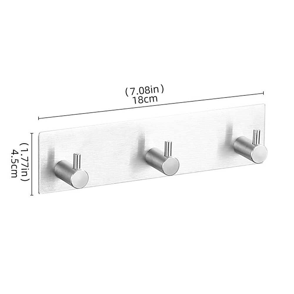 ganchos de pared autoadhesivos ganchos para batas baño 304 gancho de acero inoxidable cocina baño gancho perforado libre gancho único puerta trasera metal perchero 2025 - $9.99 –P13