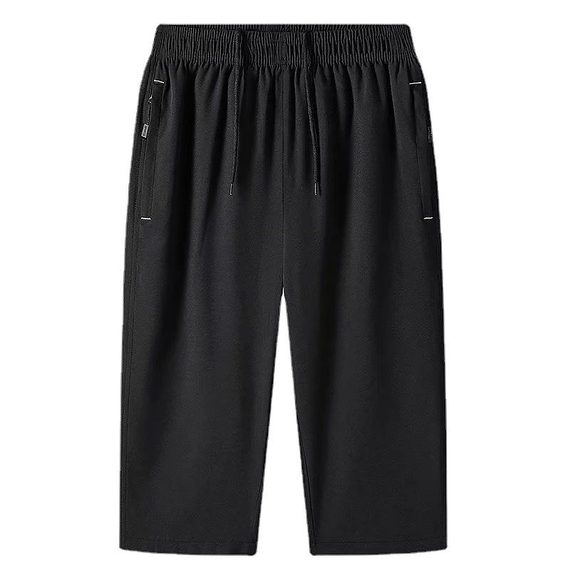 Men's Athletic Shorts Cropped Pants Casual Shorts Capri Pants Drawstring Elastic Waist Plain Quick Dry Calf-Length Outdoor Going out Fashion Streetwear Black Blue Micro-elastic 2025 - $14.99 –P5