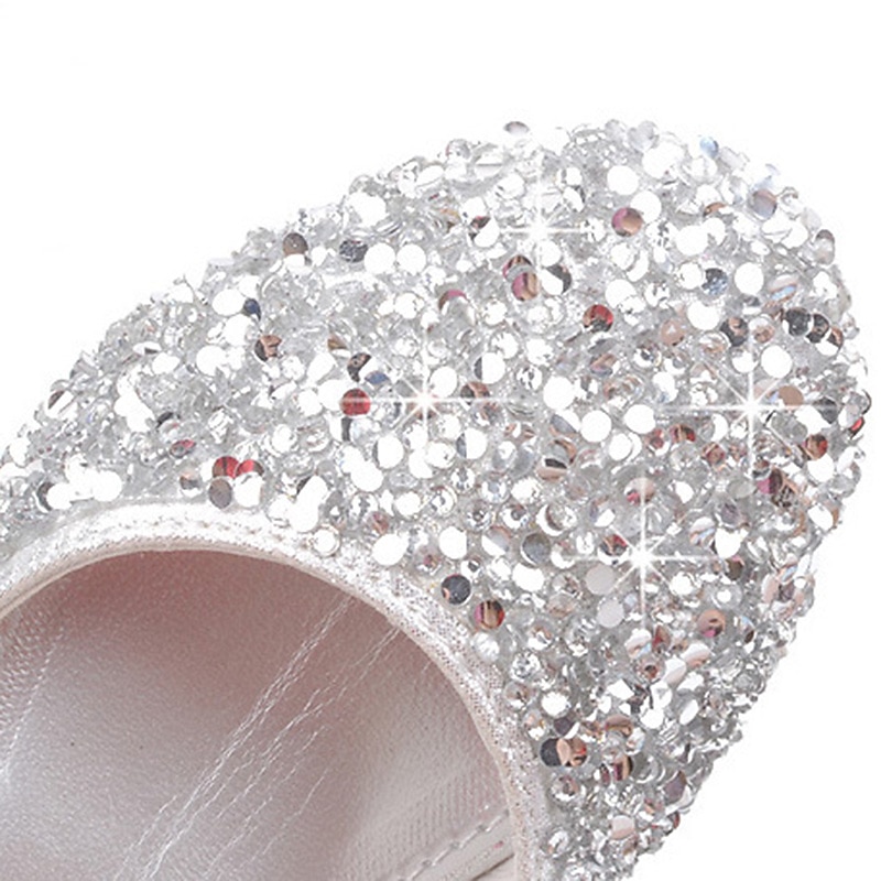 Zapatos de princesa Elsa de cuento de hadas de Frozen para niñas, película de cosplay, lentejuelas, Halloween, zapatos plateados, dorados y rosados, Halloween, carnaval, mascarada, disfraces de plástico de poliéster. 2026 - $47.99 –P17