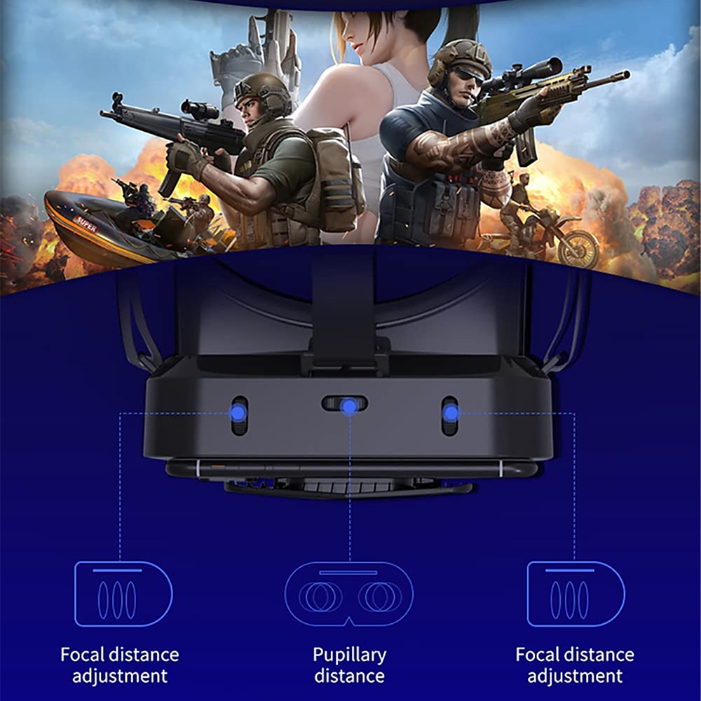 VR Headset Without Remote Control Compatible iPhone & Android Phones in 3.5"-7.2" Screen Lightweight & Adjustable HD 3D Virtual Reality Glasses 2025 - $27.99 –P4