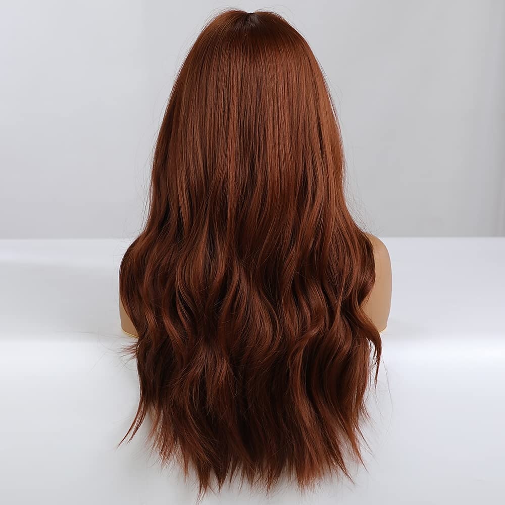parrucca bionda lunga ombre per le donne 26 pollici parrucche ondulate bionde sintetiche parte centrale capelli resistenti al calore lunga parrucca bionda per abbigliamento da festa quotidiano del 2025 a $36.99 –P10