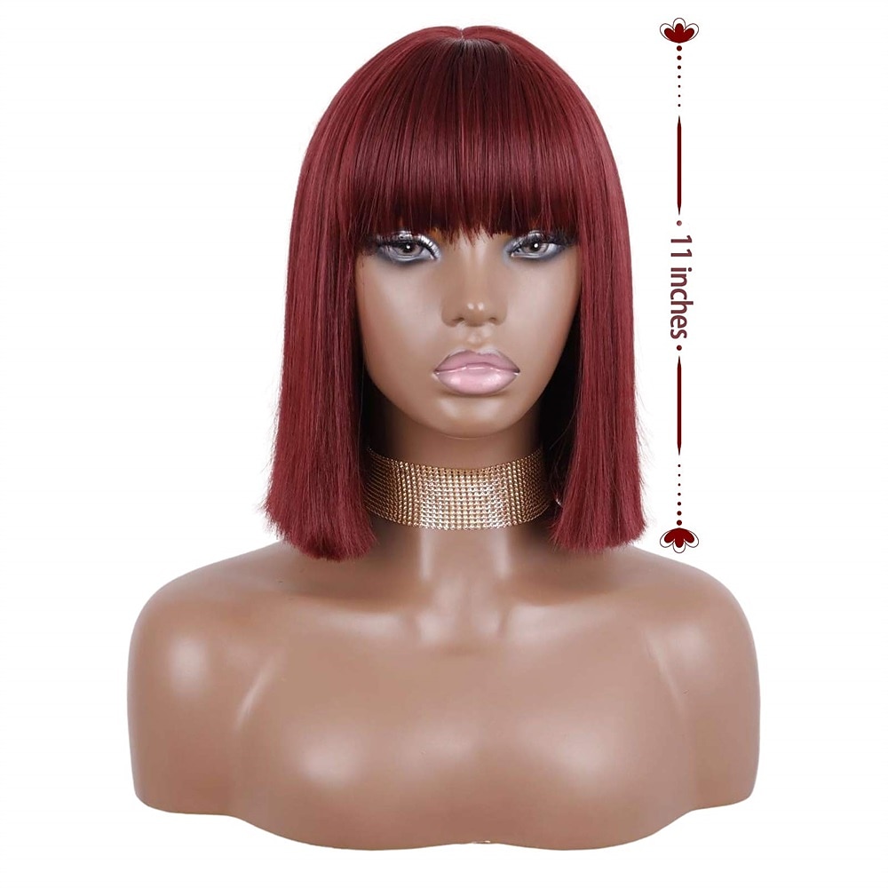 kort bob hvit parykk med smell sølv hvit korte parykker for kvinner rett bob hvit cospaly hår parykk til daglig fest halloween 2026 - $21.99 –P5
