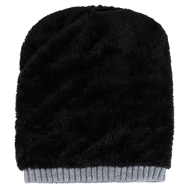 Herr Mössa Vinter hattar Holk Sticka manschetter Svart Vin Akrylik Fiber Stickat Fleece Mode Traditionell / Klassisk Friluftskläder Ledigt / vardag Slät Varm 2025 - $16.49 –P12