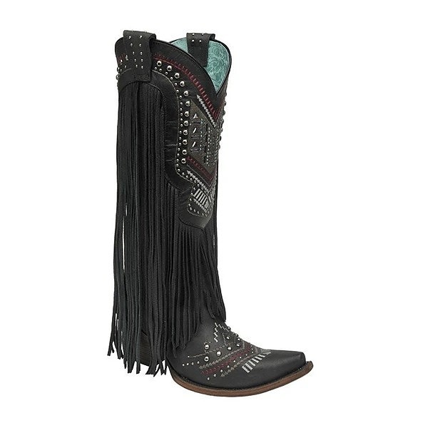 Tupsu Jaren '70 Schoenen Westerse laars Vierkante Teen Hippie Cowboy Dames Maskerade Feest / Uitgaan Prideparade Trots maand Volwassenen Schoenen 2025 - $90.99 –P4