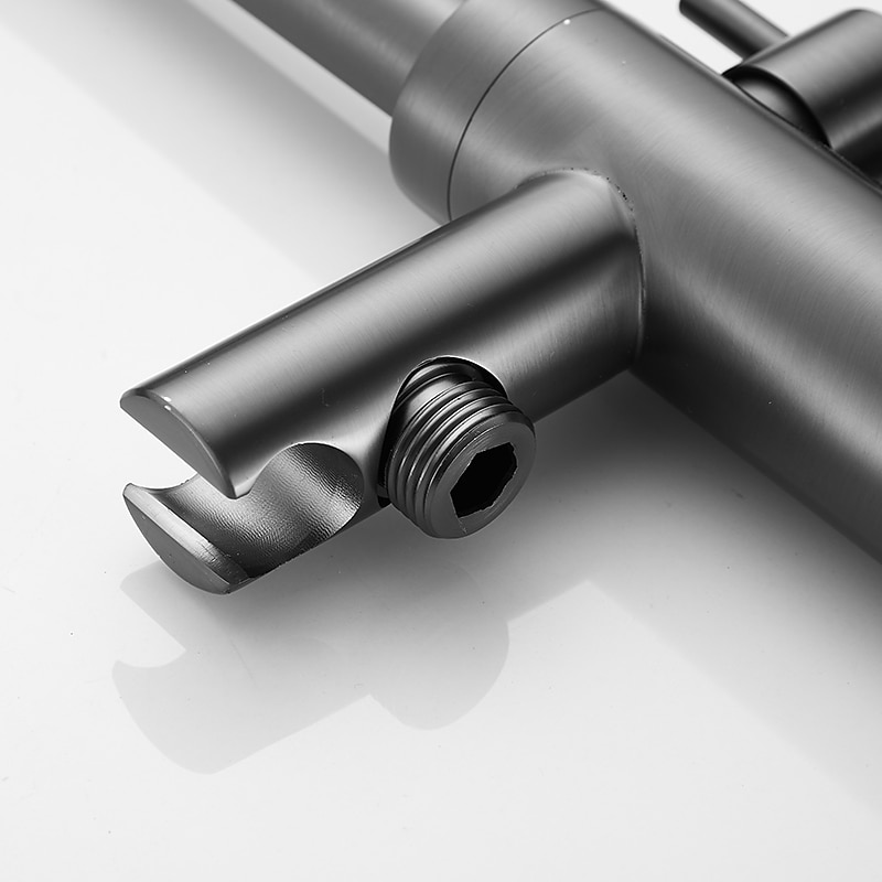 rubinetto per vasca montaggio a pavimento riempimento vasca autoportante rubinetti doccia ad alto flusso in ottone con rubinetti miscelatori doccia portatili bocca girevole (grigio canna di fucile) del 2025 a $372.59 –P6