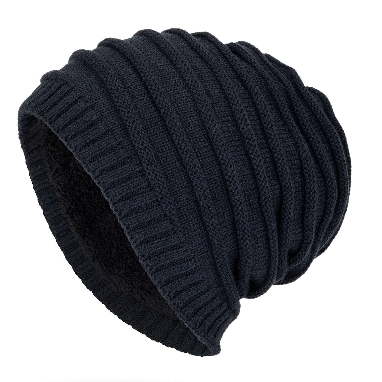 Herr Mössa Vinter hattar Holk Sticka manschetter Svart Vin Akrylik Fiber Stickat Fleece Mode Traditionell / Klassisk Friluftskläder Ledigt / vardag Slät Varm 2025 - $16.49 –P3