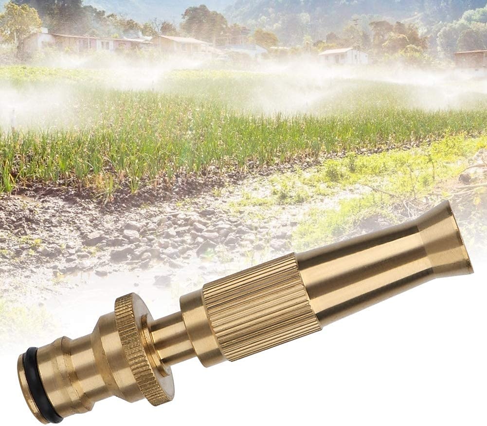  High Pressure Hose Nozzle Heavy Duty, Brass Water Hose Nozzles  for Garden Hoses, Adjustable Function