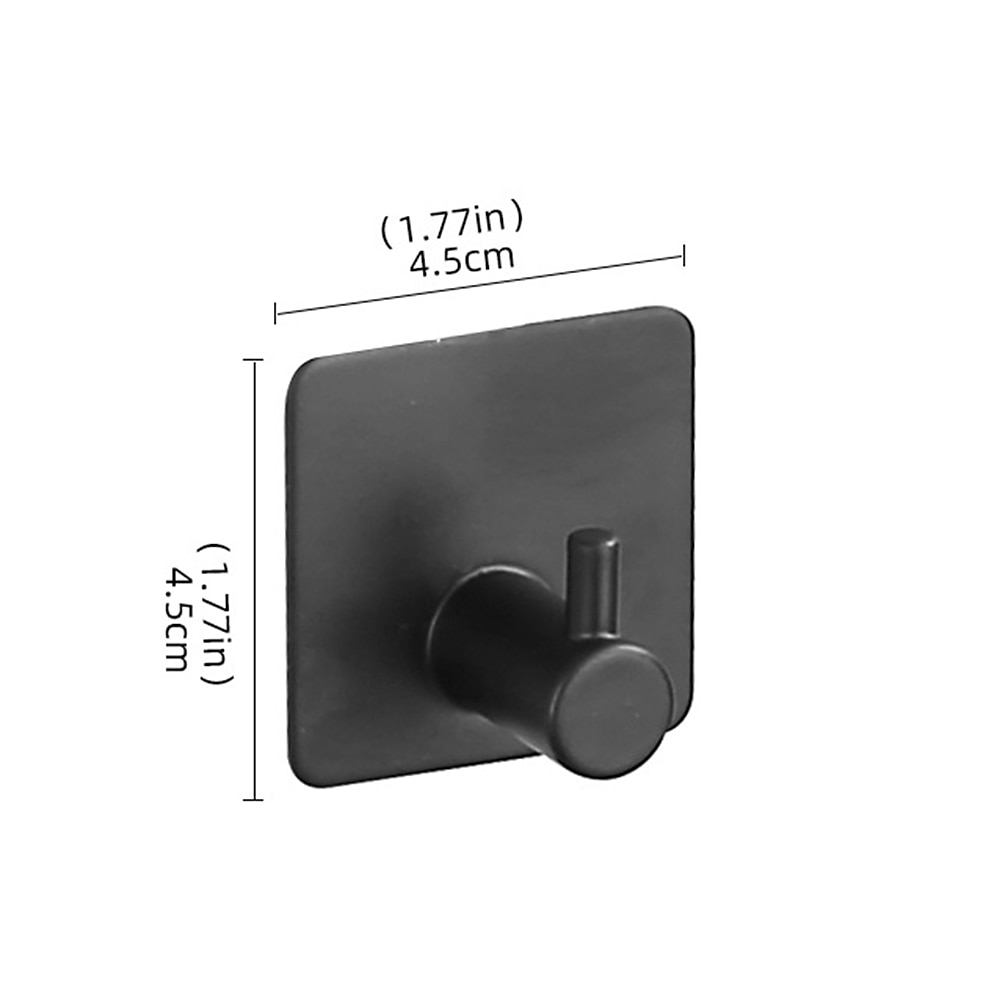 ganchos de pared autoadhesivos ganchos para batas baño 304 gancho de acero inoxidable cocina baño gancho perforado libre gancho único puerta trasera metal perchero 2025 - $9.99 –P11