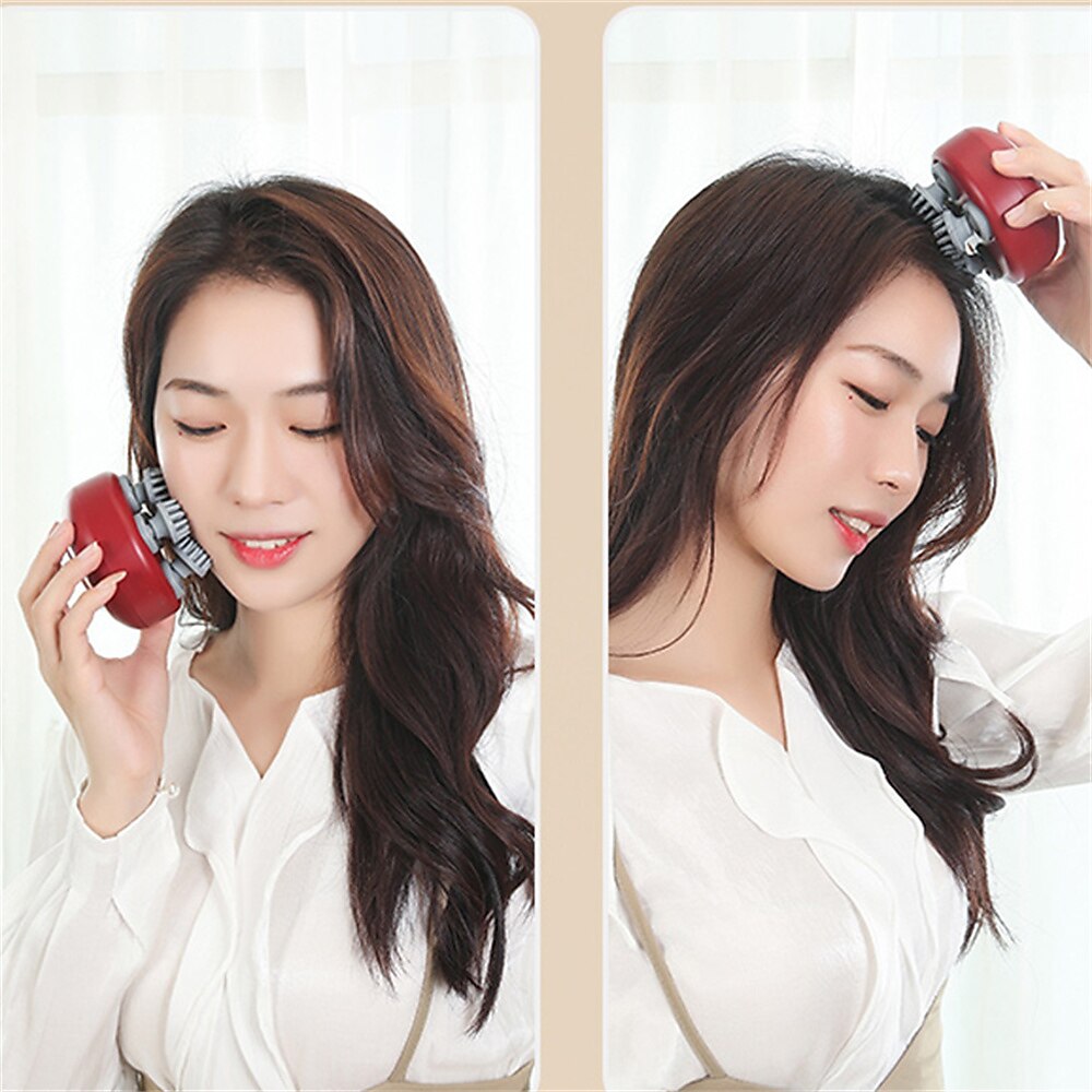 Electric Scalp Massager With Red Light and Vibration Heated Handheld Head Massager For Hair Growth Stress Relief Body Massage 2025 - $23.99 –P9