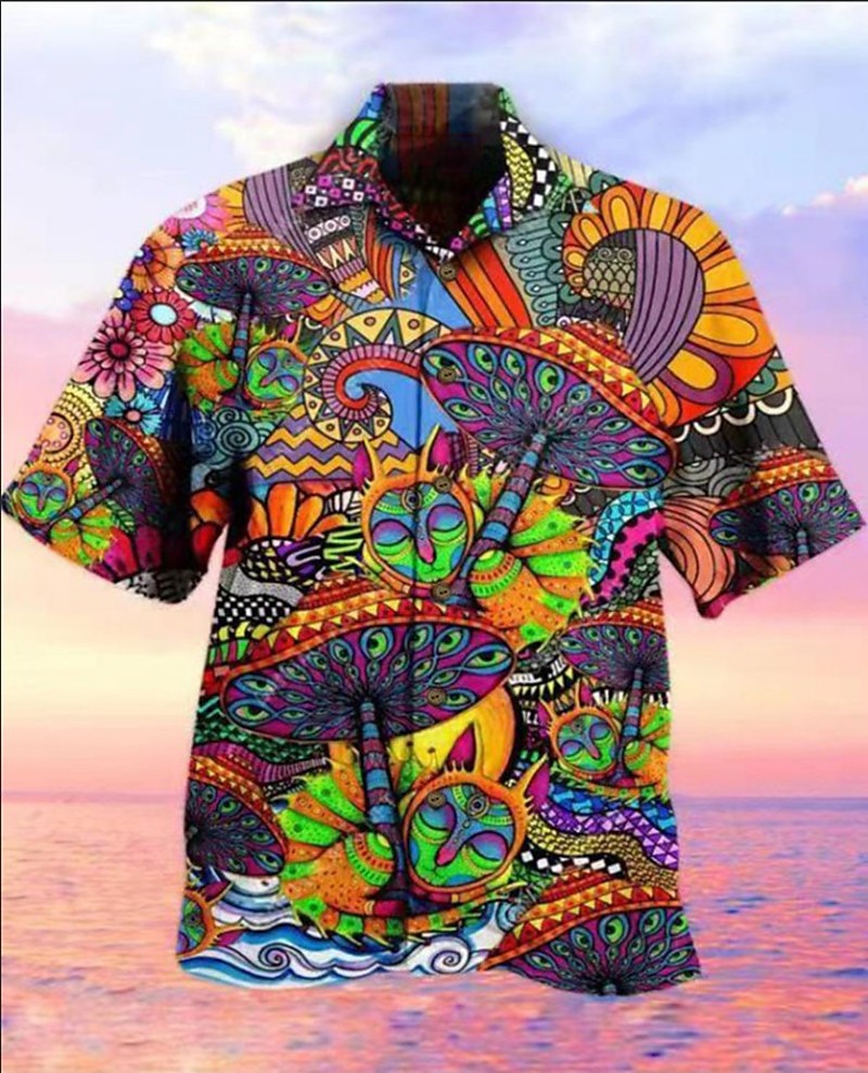 Per uomo Squalo Prodotti per pesci Palma Maglietta informale Camicia hawaiana Camicia da campo Maniche corte Camicia Collo ripiegabile Hawaiano Originale Informale Per uscire A B C Stampa 3D S M L del 2025 a $24.99 –P7