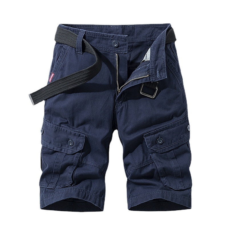 Herre Cargoshorts Shorts Shorts til turbruk 6 lommer عادي Komfort Pustende Knelengde Avslappet Daglig Gateklær 100 % bomull Sport Mote Blå Grønn Mikroelastisk 2025 - $21.99 –P5