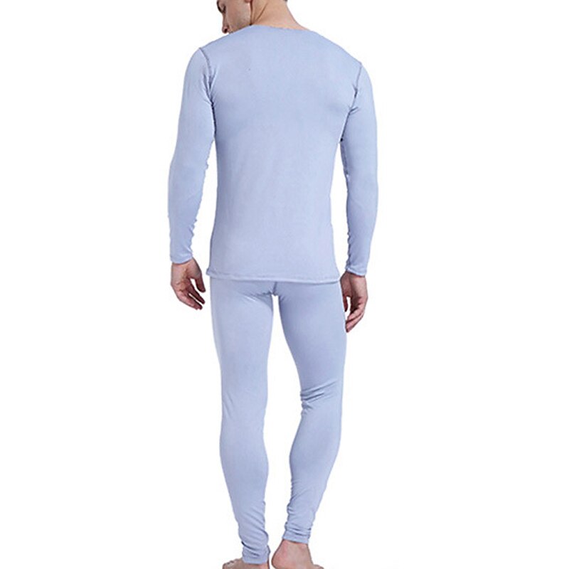 Herr Beställ två storlekar större Termiskt underställ Sovkläder Termiskt set 1set Ren färg Stylish Ledigt Komfort Hem Dagligen Polyester Komfort Varm V-hals Långärmad Höst Vinter Svart Vin 2025 - $9.49 –P10