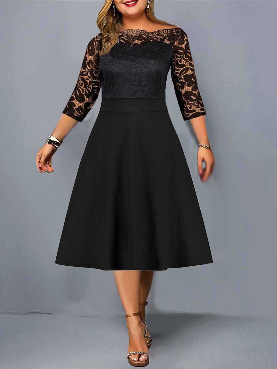 Finelylove Plus Size Dresses For Women 2023 High Low Dress V-Neck Solid  Short Sleeve Sun Dress Black 