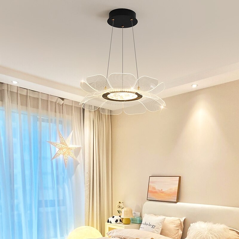 LED Pendant Lights Circle Design 45cm 3000-6000K 1-Light Lotus Leaf Acrylic Chandelier Lamp Modern Contemporary Style Kitchen Dining Home Bar Light 110-120V 220-240V 2025 - $326.79 –P4