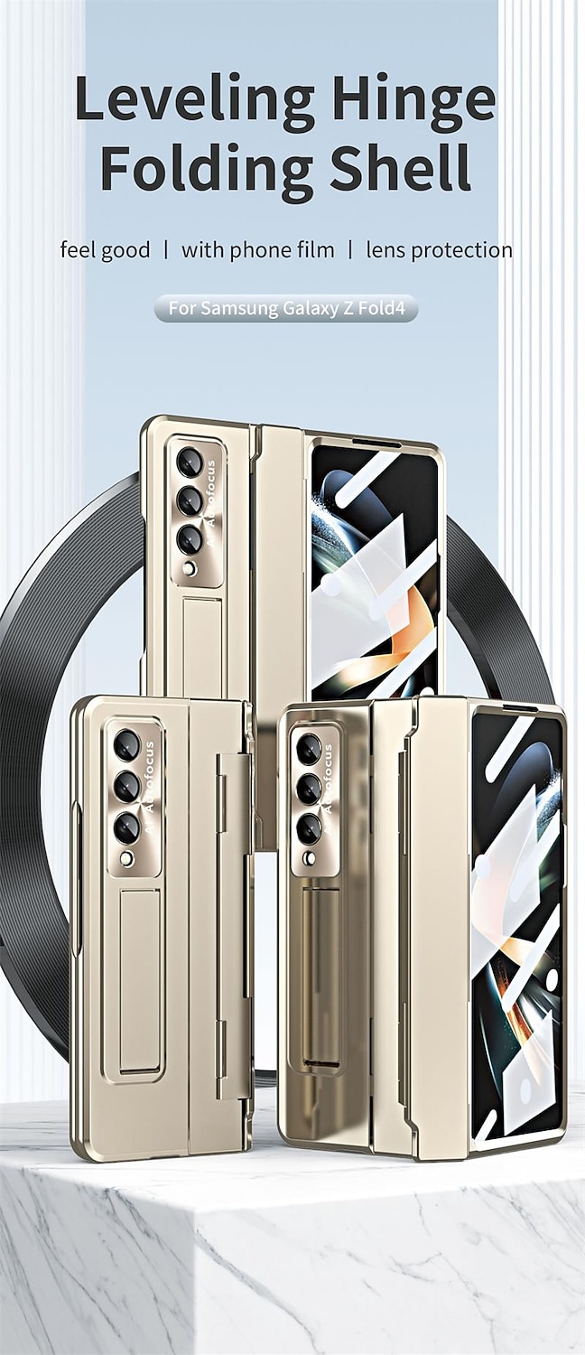 телефон Кейс для Назначение SSamsung Galaxy Z-сгиб 6 Z Fold 5 Z Fold 4 Z Fold 3 Чехол со стендом Флип Полная защита тела Однотонный ПК 2025 - $34.99 –P1
