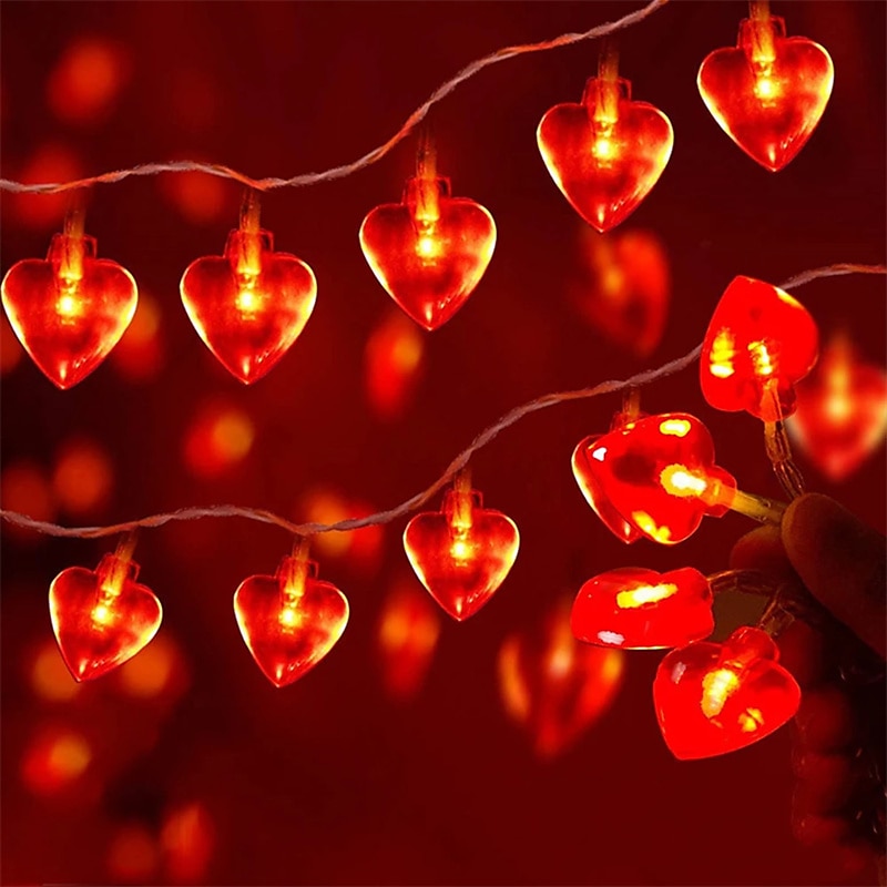 Valentine Lights Heart Shape 3m String Lights 20leds with Remote Controller Romantic Fairy Garland Lamp for Wedding Holiday Party Indoor Outdoor Decor 2025 - $13.49 –P7