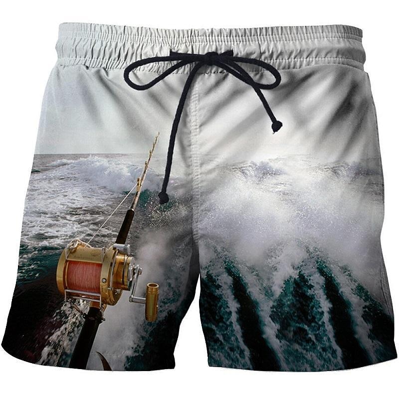 Homens Estampas Abstratas Peixes Calção Justo de Natação Shorts de Natação Bermuda de Surf Cintura Média Moda Roupa de rua Casual Ao ar livre Diário Feriado Bolsos Com Cordão Cintura elástica Designer de 2025 por $19.99 –P6
