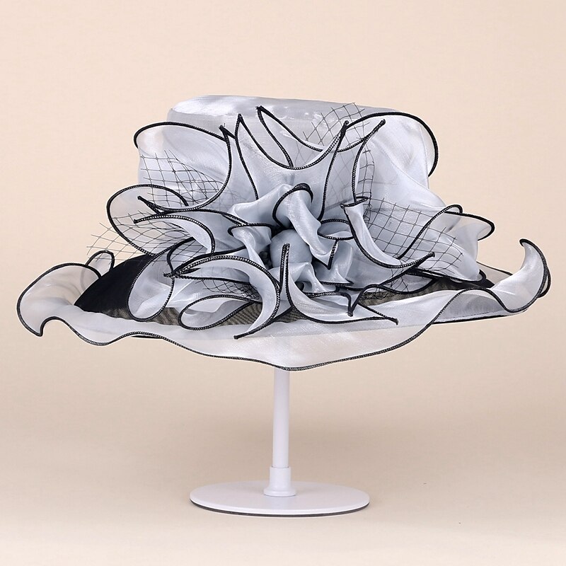 Chapéus de seda de gelo elegantes estilo clássico simples com laço 1 pc festa/noite/chá festa headpiece/ocasião especial/escritório & carreira/casual/aniversário/novo de 2025 por $28.99 –P4