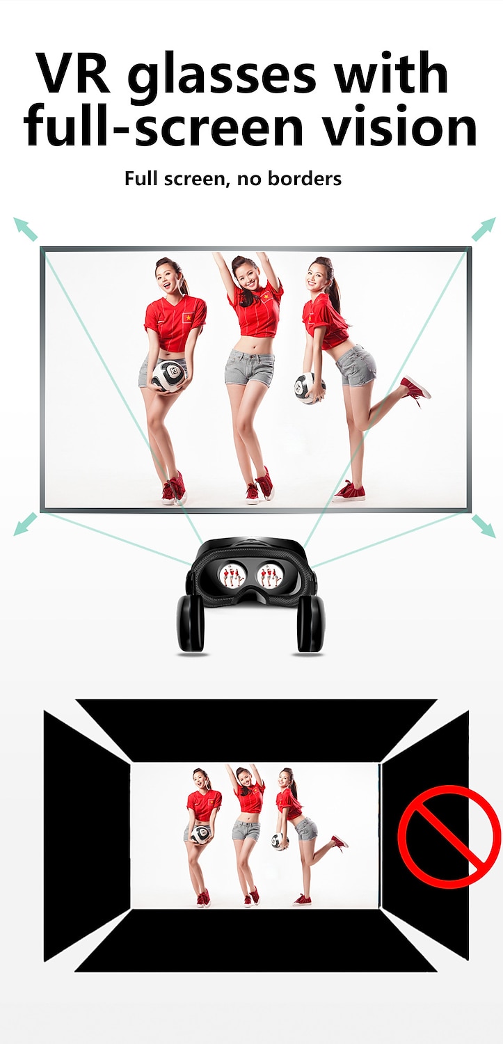 3D VR Glasses Virtual Reality 3D VR Headset Smart Glasses Helmet for Smartphones Cell Phone Mobile 7 Inches Lenses Binoculars with Controllers 2025 - $69.99 –P6