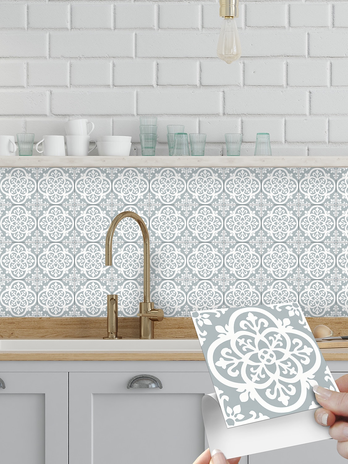Vintage Self-Adhesive Tile Sticker Square Peel and Stick Non-Slip Waterproof Removable PVC Bathroom Kitchen Home Decor Floor Wall Stair Tile Sticker 2025 - $13.99 –P16