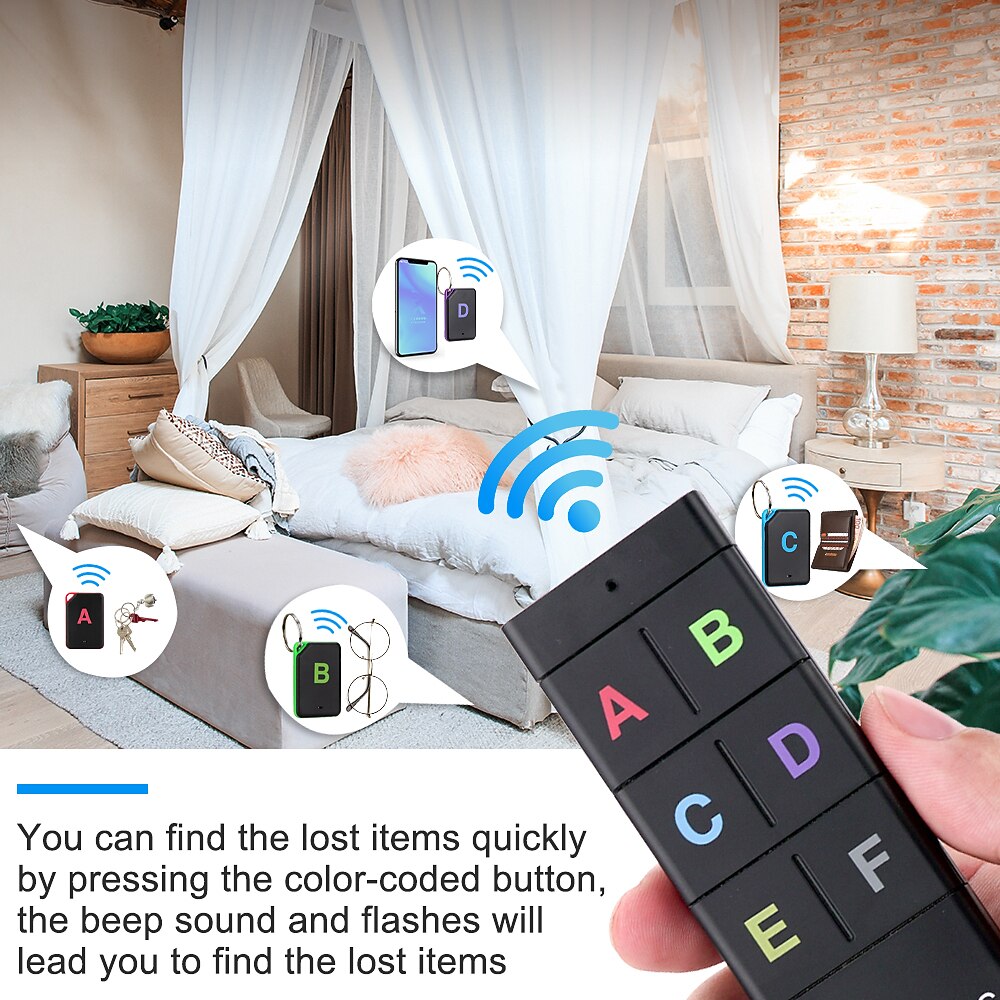 th104 draadloze sleutelzoeker rf sleutelzoeker pet tracker portemonnee tracker afstandsbediening 1 rf zender 6 ontvanger 2025 - $47.99 –P3