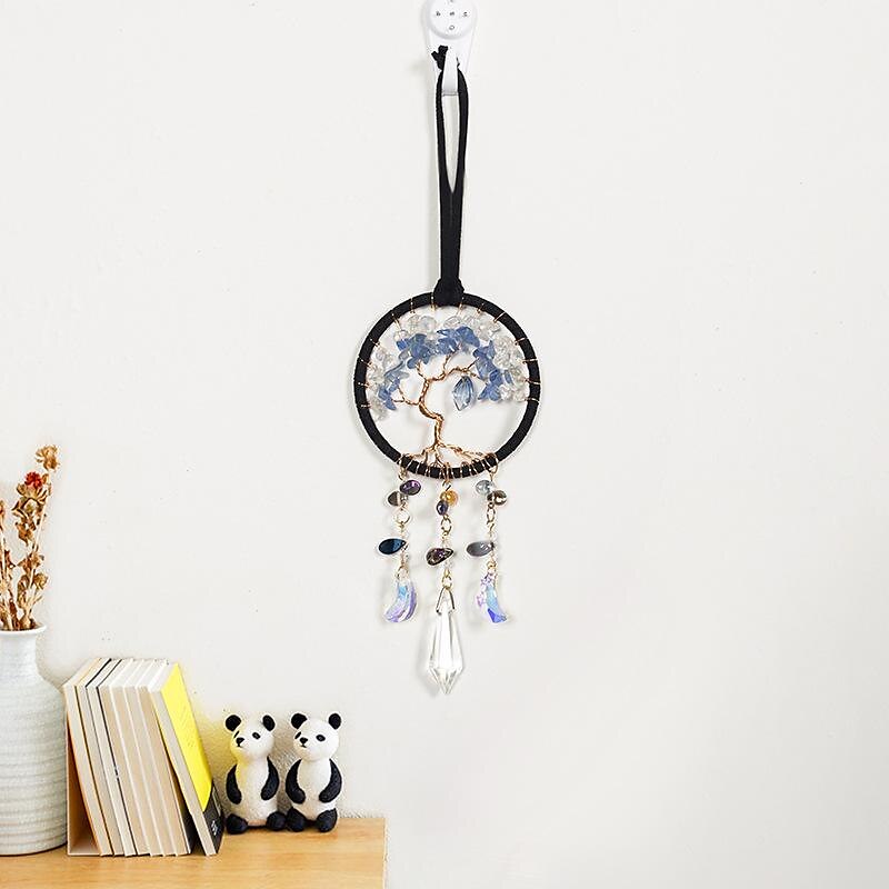 leven van boom zonnevanger dromenvanger met kleurrijk kristal handgemaakt cadeau muur opknoping windgong auto opknoping huis hanger 7x35cm/2.76''x13.78'' 2025 - $15.49 –P7